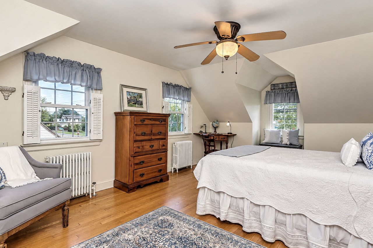 a primary bedroom designed for comfort and calm.