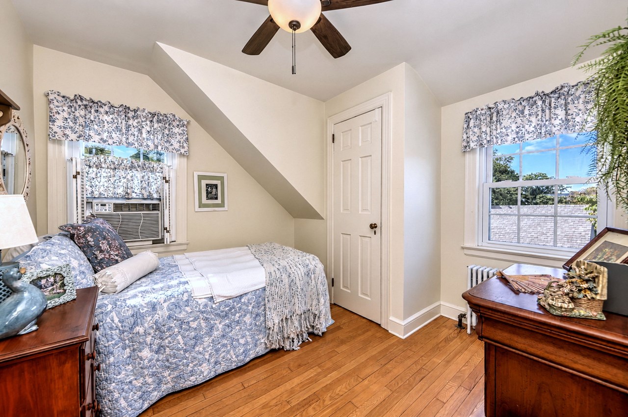 bright and charming with hardwood floors.
